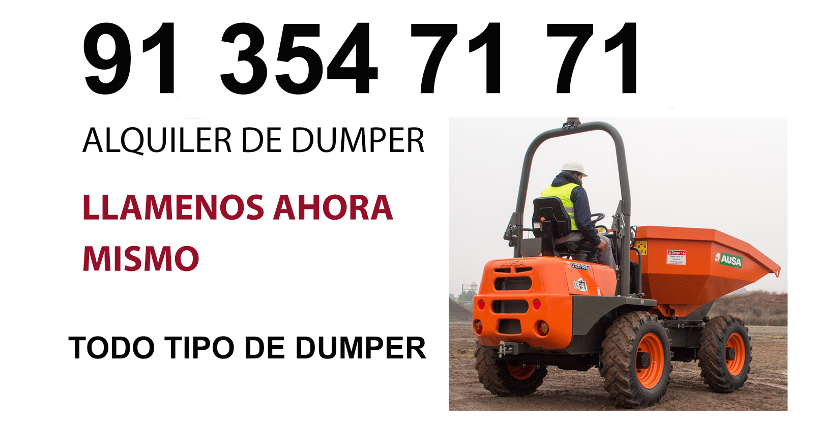 Navacerrada Dumper en Alquiler 